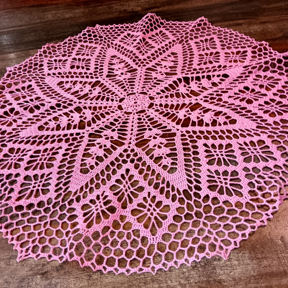 Bright Pink Doilie